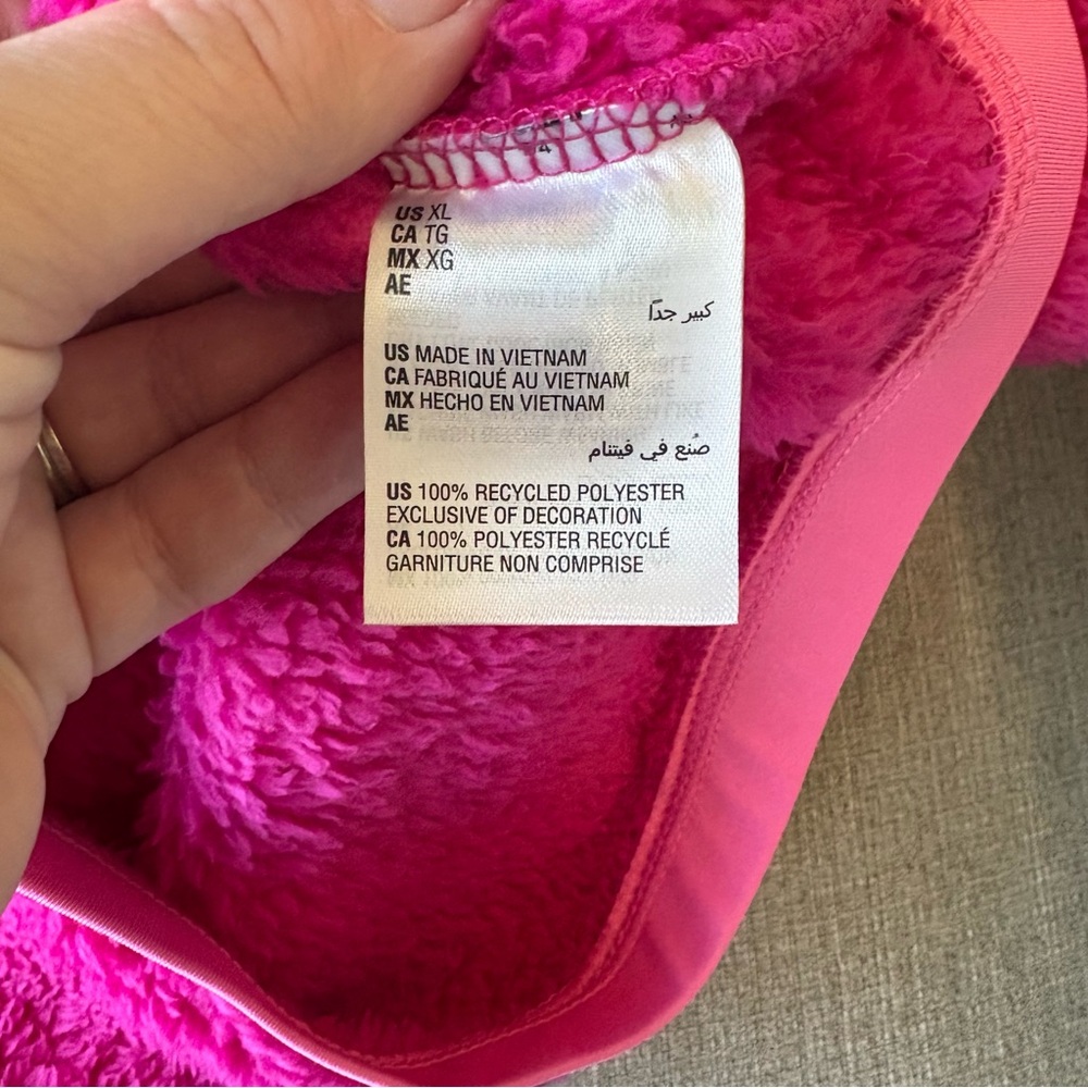 Ideology Girls Hot Pink Sherpa Zip Up Jacket NWT - Size XL - Picture 8 of 8